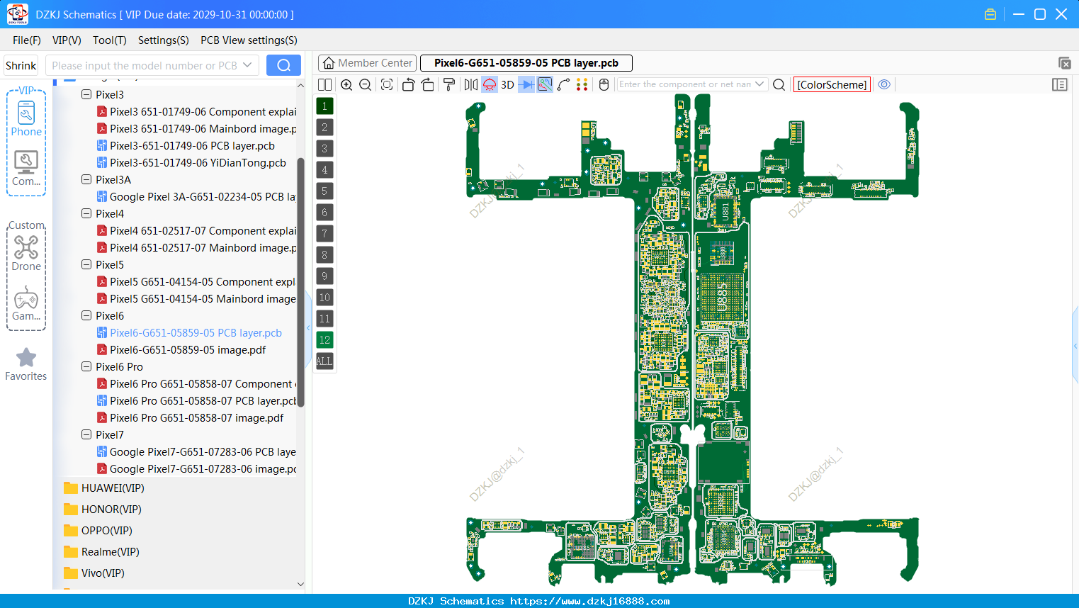 Google Pixel6-G651-05859-05 PCB Layer
